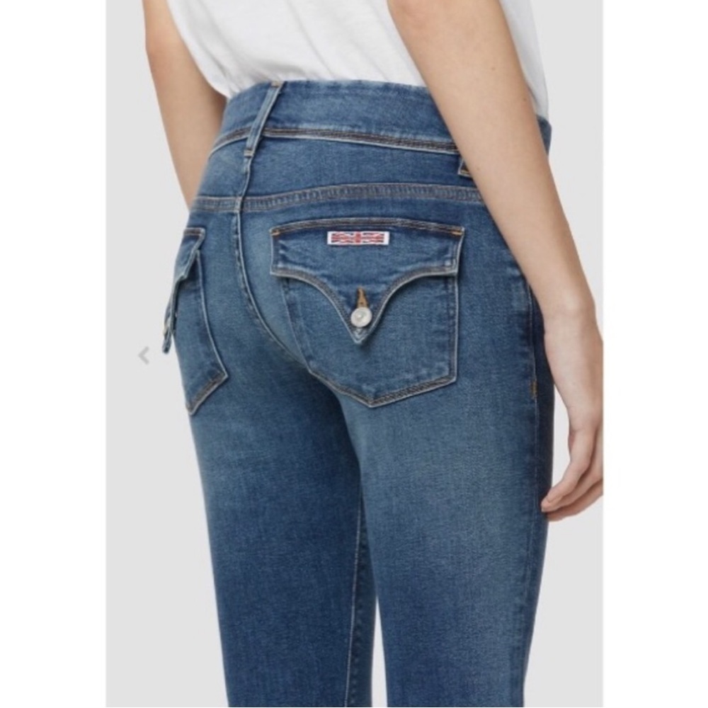 Blue Hudson Knee Slit Skinny Jeans Size 27